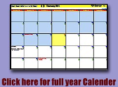 Scrollable Year Calender